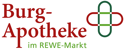 Logo der Burg-Apotheke im REWE-Markt